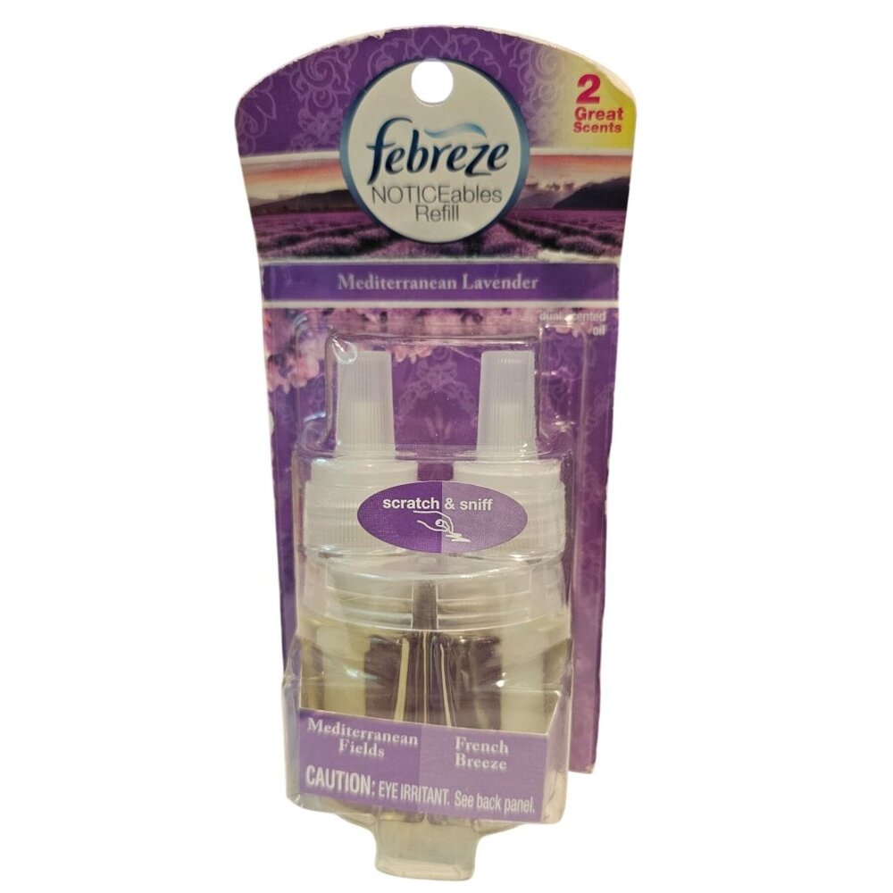 Febreze Mediterranean Lavender Plug Noticeables Scented Oil Refills NEW Scents